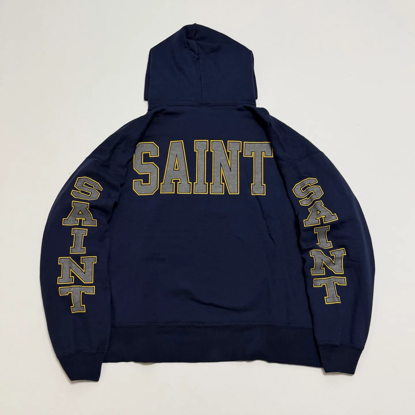 SAINT Mxxxxxx HOODIE/SAINT/NVY Reflective Angel Hoodie Blue S-XL Original open mold Loose cut Comfortable fit Top printing technology 3M reflective paste Best reflective effect in the industry Correct version Original consistent main mark/wash mark/cherub anti-counterfeiting